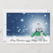 Colorful Snowman in snow Personalize with Photos Feestdagenkaart (Achterkant)