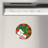 Colorful Snowman-kerstnetten Magneet (Insitu (Vaatwasser))