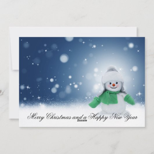 Colorful Snowman personaliseert uw foto Feestdagenkaart (Achterkant)