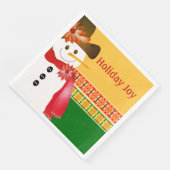 Colorful Snowman Servet (Hoek)