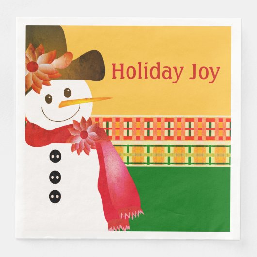 Colorful Snowman Servet (Voorkant)
