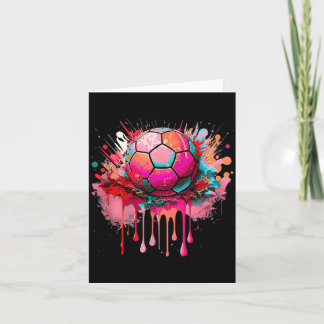 Colorful Soccer Ball Shirt Graphic Sports Art Kaart