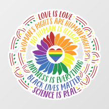 Colorful Social Justice Flower Word Art
