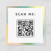 Colorful Social Media Manager Green Gradient Cool Vierkante Visitekaartje (Achterkant)