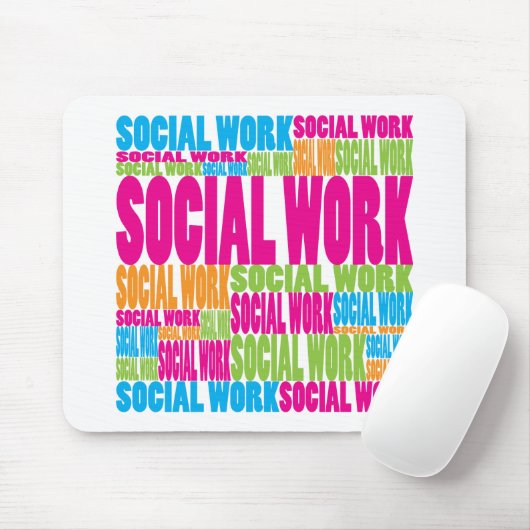 Colorful Social Work Muismat (Met muis)