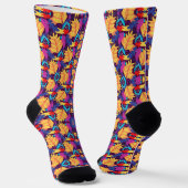Colorful socks feature a vibrant floral pattern sokken (Gebogen)