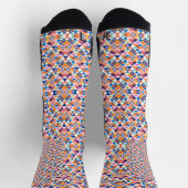 Colorful socks with geometric patterns in red sokken (Top)