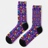 Colorful socks with intricate, symmetrical pattern sokken (Links)