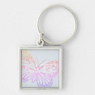 Colorful Soft Butterfly Art Sleutelhanger