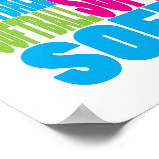 Colorful Softball Poster (Hoek)