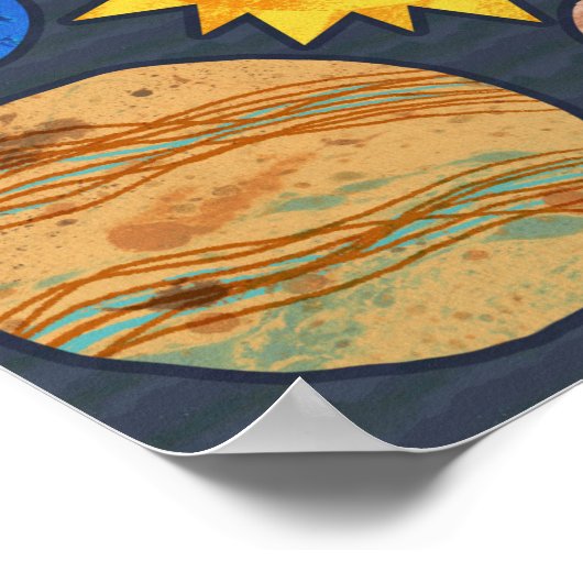 Colorful Solar System Poster (Hoek)