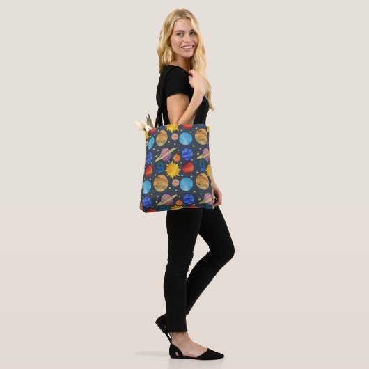 Colorful Solar System Tote Bag (Op model)