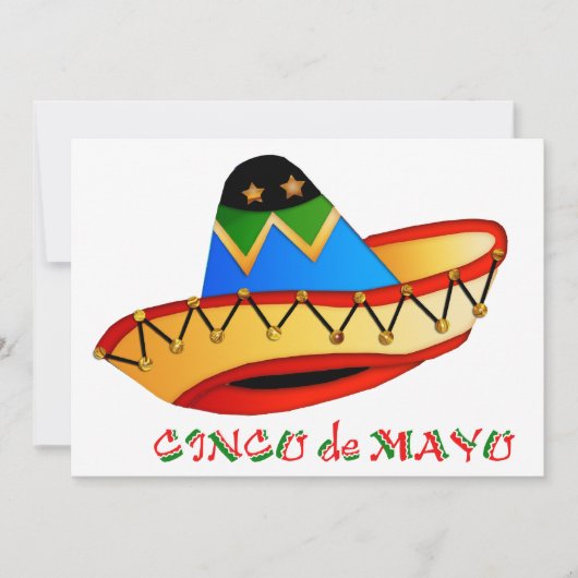 Colorful Sombrero Cinco de Mayo Kaart (Voorkant)