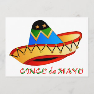 Colorful Sombrero Cinco de Mayo Kaart