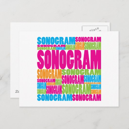 Colorful Sonogram Briefkaart (Voorkant / Achterkant)