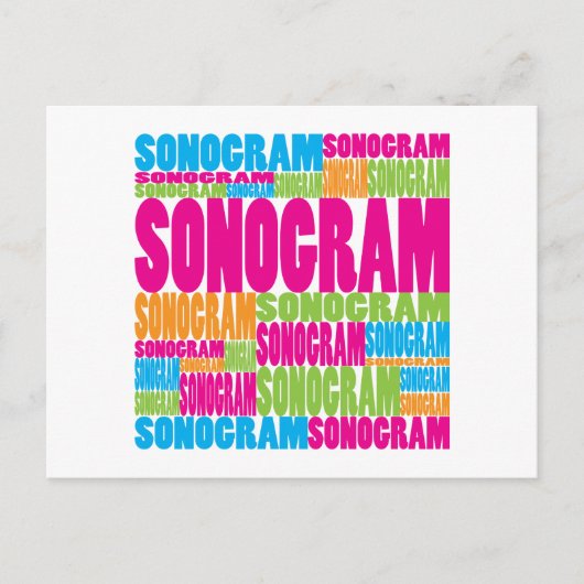 Colorful Sonogram Briefkaart (Voorkant)