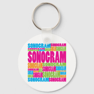 Colorful Sonogram Sleutelhanger