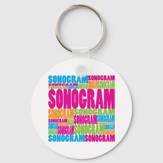 Colorful Sonogram Sleutelhanger (Voorkant)