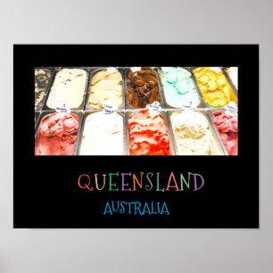 Colorful sorbet Queensland Australië — reisdruk Poster