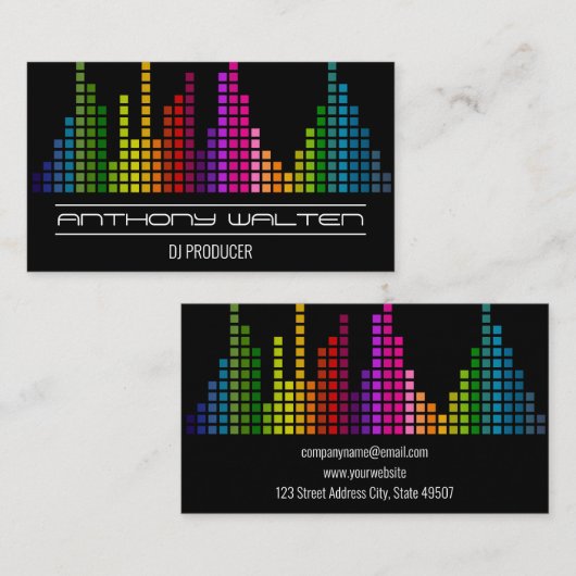 Colorful Sound Bar-kwalificator Visitekaartje (Voorkant / Achterkant)