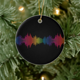 Colorful Sound Wave Keramisch Ornament