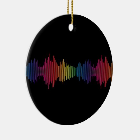 Colorful Sound Wave Keramisch Ornament (Rechts)