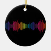 Colorful Sound Wave Keramisch Ornament (Voorkant)
