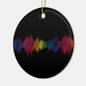 Colorful Sound Wave Keramisch Ornament (Links)