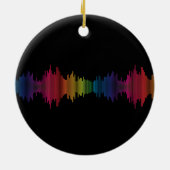 Colorful Sound Wave Keramisch Ornament (Achterkant)