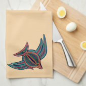 Colorful South Zeeen Art Theedoek (Quarter Fold)