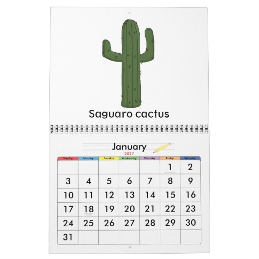 Colorful Southwest Kind Agenda Kalender (Jan 2027)