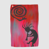 Colorful Southwestern Kokopelli Golf Towel Golfhanddoek (Voorkant)