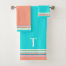 Colorful Southwestern Monogrammed Bath Towel Set