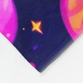 Colorful Space Patroon Fleece Deken (Hoek)