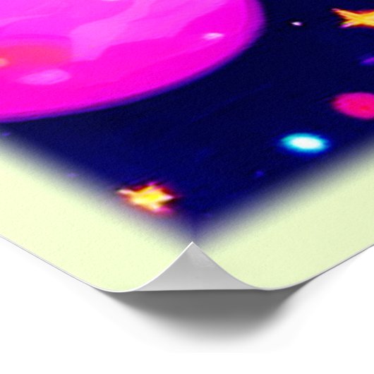 Colorful Space Patroon Poster (Hoek)