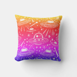 Colorful Spaceship Patroon Kussen