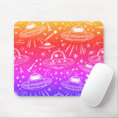Colorful Spaceship Patroon Muismat (Met muis)
