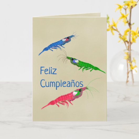 Colorful Spanish Happy Birthday Kaart (Gele Bloem)