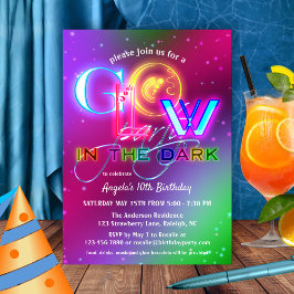Colorful Sparking Glow in the Dark Birthday Kaart