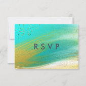 Colorful Sparkle Glitter RSVP Kaartje (Achterkant)