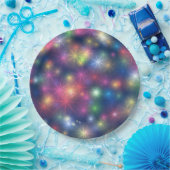 Colorful Sparkles Party Lights Papieren Bordje (Feest)