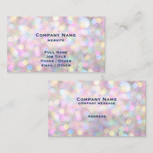 Colorful Sparkles Visitekaartje (Voorkant / Achterkant)