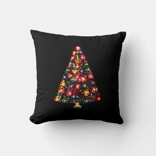 Colorful Sparkly-kerstboom Kussen (Voorkant)