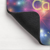 Colorful Sparkly Neon Lights Bokeh Persoonlijk Muismat (Hoek)