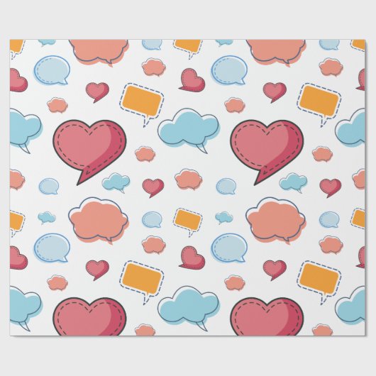 Colorful speech bubbles seamless pattern cadeaupapier (Vlak)