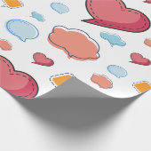 Colorful speech bubbles seamless pattern cadeaupapier (Hoek)