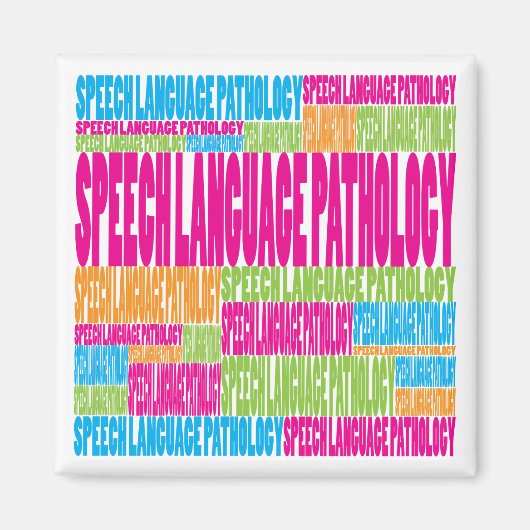 Colorful Speech Language Pathology Magneet (Voorkant)