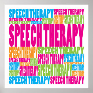 Colorful Speech Therapy Poster