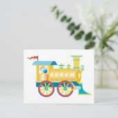 Colorful Speelgoed Train Briefkaart (Staand voorkant)