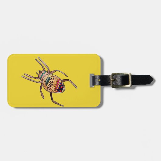 Colorful Spider arachnid art Bagagelabel (Voorkant horizontaal)